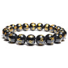 Black Stone Bead Bracelet with 6 mm 8 mm 10 mm or 12 mm Beads - Image 8
