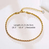 Men Anklet, Gold Plated Chain Anklets for Men, Mens Stainless Steel Anklet, Cuban Rope Curb Link with Extend Chain - Image 8