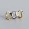 Oval Crystal Hoop Earrings in Multiple Color Combinations - Image 2