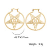 Stainless Steel Pentagram Hoop Earrings for Women Gothic Witchy Star Dangle Earrings Amulet Jewelry - Image 9