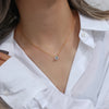 Stainless Steel Pvd Plated Zircon Stone Crown Pendant Necklace Ladies Minimalist Weddng Party Crystal Necklace - Image 3