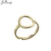 Stainless Steel Rings for Women Vintage Geometric Round Opening Adjustable Ring Stackable Midi Ringen Jewelry - Image 2