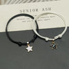 2 PCS/Set Couple Bracelets BlacK White Rope Stars Bracelet for Women and Men Paired Bracelets Gifts for Lovers - Image 7