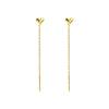 Long Tassel Heart Drop Earrings Gold Silver Color Korean Hanging Women Earrings Party Jewelry Girls Party Gift - Image 6