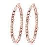 9 Tone Rose Gold Silver Plated Black Hoop Earrings Stainless Steel CZ Crystal Big Round Circle Rock Punk Fully-Jewelled - Image 19