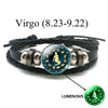 Luminous Bracelet 12 Zodiac Leo Libra Sagittarius Capricorn Aquarius Braided Leather Bracelet Glowing Jewelry - Image 9