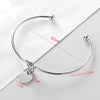 Heart Knot Bangle Cuff Stainless Steel Jewelry Gift for Women Accessory - Image 4