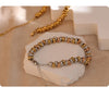 Thick Stainless Steel Chain Cuff Bracelet in Gold-Tone or Mixed-Metal Finish - Image 16