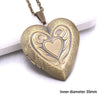 Heart Carved Flower Stripe Locket Pendant Necklace Women Vintage Ancient Brass Opening Photo Box Jewelry Romantic Gift - Image 12