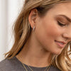 Full Pave Cubic Zirconia Spike Hoop Earrings in Many Colors - Image 22