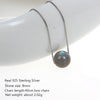 Buyee Siver Bead Stone Pendant Chain Moonlight Stone Necklace for Women Party Jewelry Chain - Image 1