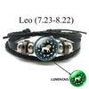 Luminous Bracelet 12 Zodiac Leo Libra Sagittarius Capricorn Aquarius Braided Leather Bracelet Glowing Jewelry - Image 10