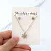 Chic Elegant Heart Indian Jewelry Sets Women Wedding Crown Steel Necklace And Earrings Bulk - Image 10