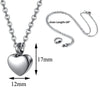 Stainless Steel Small Heart With Pets Paw Urn Necklace Charms for Memorial Ashes Jewelry Keepsake Pendant - Image 6