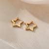Star Earrings For Women Girl Stainless Steel Minimalist Hoop Piercing Y2K Jewelry - Image 3