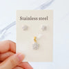 Chic Elegant Heart Indian Jewelry Sets Women Wedding Crown Steel Necklace And Earrings Bulk - Image 14