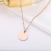 Stainless Steel Necklace Round Circle Pendant For Women Elegant Clavicle Rose Gol DNecklace Wedding Jewelry - Image 7