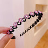 Non-Slip Rhinestone Hairbands Elastic Flower Pearl Women Hair Hoop Bands Headband Bezel Girls Hair Accessories Headdress - Image 8