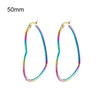 peach heart earrings circle jewelry simple pendant Earring stainless steel hoop earring 1 Pair Gifts for women girls - Image 11