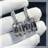 Women's Earrings with Square Crystal Cubic Zirconia Wedding Engagement Accessories Jewelry - Image 2