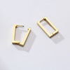 Minimalist Square Hoop Earrings for Women,Gold Color Stainless Steel Rectangle Ear Jewelry, Chic Simple Geometric Jewelry - Image 3