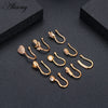 1pc Zirconia Fake Piercing Clip Nose Ring Body Jewelry for Women Ear Cuffs Heart Cross Star Leaf Flowers Clip Nose Rings - Image 4