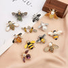 Cute Rhinestone Bee Brooch Women Party Accessories Insect Pearl Corsage Brooches Clothing Accessories - Image 1
