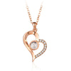 Romantic Love Memory Wedding Rose Gold&Silver Color 100 Languages I You Projection Pendant Necklace Gifts - Image 6