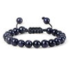 4 6 8mm Blue Sandstone Beads Bracelets Bangles for Women Men Handmade Stone Braided Bracelet Shining Wrist Jewelry - Image 9