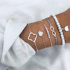 Boho Geometric Bracelet Bangle Sets For Women Vintage Star Map Hand Heart charm Beads Chains Jewelry Accessories - Image 6