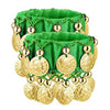 1 Pair Belly Dance Wrist Ankle Cuffs Bracelet Chiffon Gold Coin Costume Accessory Valentine's Day Gift Jewelry Women Girl - Image 17