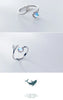 Modian Colorful Crystal Cute Mermaid Tail Open Adjustable Authentic Sterling Silver 925 Ring for Women Original Fine Jewelry