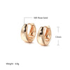 Glossy Dangle Earrings Rose Gold Simple Earrings For Women Daily Jewelry - Image 2