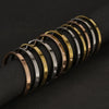 Stainless Steel Cuff Bangle with Crystal Details in Multiple Designs - Image 1