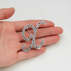 Rinhoo A-Z 26 Letter Word Cute Brooch For Women Men Rhinestone Crystal Silver Color Metal Pins Jewelry Accessories Birthday Gift - Image 5