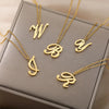 Dainty Initial Letter Necklaces For Women Gold Color Minimalist Stainless Steel Initial Necklace Wedding Jewelry Gift - Image 6
