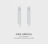 Modian Long Tassel Drop Earrings for Women Wedding Genuine 925 Sterling Silver Sparkling Clear CZ Dangle Earring Luxury Jewelry