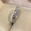 silver Single Row Pave cz Eternity Promise ring Engagement Wedding Band Rings for women Bridal Party - Image 3