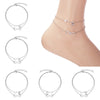 Summer A-Z Letter Initial Anklets For Women Silver Color Heart Anklet Bracelet Leg Chain Beach Party Foot Jewelry - Image 1