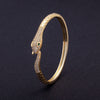 European and American Copper Cubic Zircon Cuff Adjustable Snake Bangle Jewelry Party Wedding Gift - Image 4