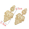 European Exaggerated Earring Bohemian Hollow Leaves Flower Big Pendants Drop Ear Jewelry For Women Gift - Image 6