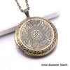 Heart Carved Flower Stripe Locket Pendant Necklace Women Vintage Ancient Brass Opening Photo Box Jewelry Romantic Gift - Image 9