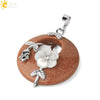 Jade Necklace Stones Pendant Flower Leaf Amethyst Rose Pink Quartz Black Onyx Crystal Donut Necklaces Jewelry - Image 8