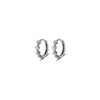 Silver Geometric Diamond Pavé CZ Zircon Charm Hoop Earrings for Women French Huggies Piercing Jewelry - Image 8