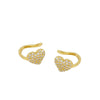 Crmya Gold Silver Filled Heart Hoop Earrings CZ Zircon Long Chain Stud Earings For Women Girls Jewelry - Image 44