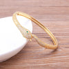 European and American Copper Cubic Zircon Cuff Adjustable Snake Bangle Jewelry Party Wedding Gift - Image 1