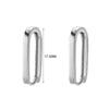 Silver Color Geometric Square Color Big Hoop Earring Buckle for Women HipHop Punk Chic Fashoin Jewelry Accessories - Image 2