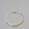 Simple Thin Bracelet Shell A-Z Initial Letter Charm Bracelets Jewelry for Women Gold Color Miyuki Beads - Image 4