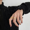 Silver Color Irregular Tin Foil Rings for Women Men Geometric Concave Convex Adjustable Ring Party Jewelry - Image 3