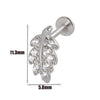 Surgical Steel Labret Stud with Cubic Zirconia Top for Lip Cartilage Helix and Conch 16G - Image 16